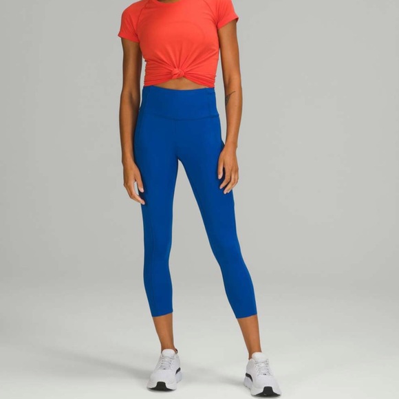 lululemon fast and free high-rise crop 23” - Picture 1 of 8